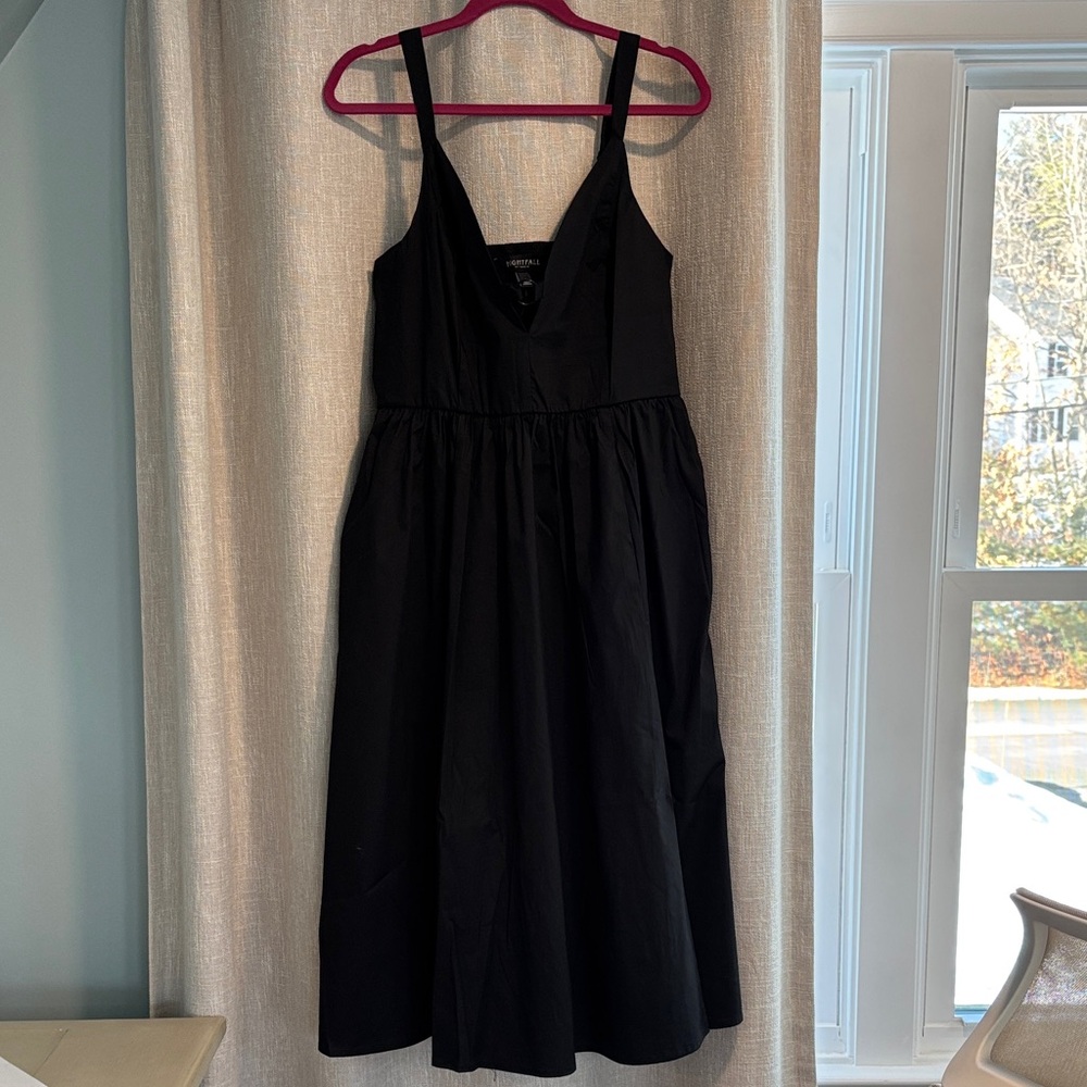 Size 0 Torrid Nightfall metal detail midi dress lightweight cotton NWT - Picture 2 of 8